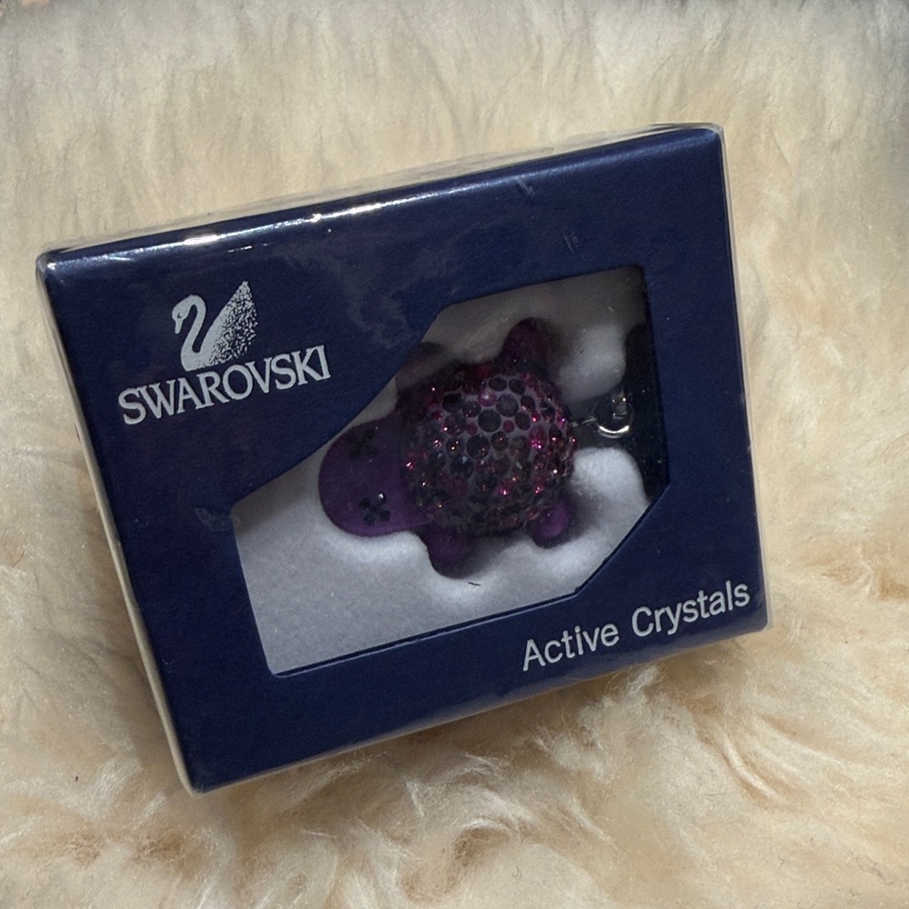 Swarovski Active Crystals Purple Turtle Charm 4GB USB Memory Key